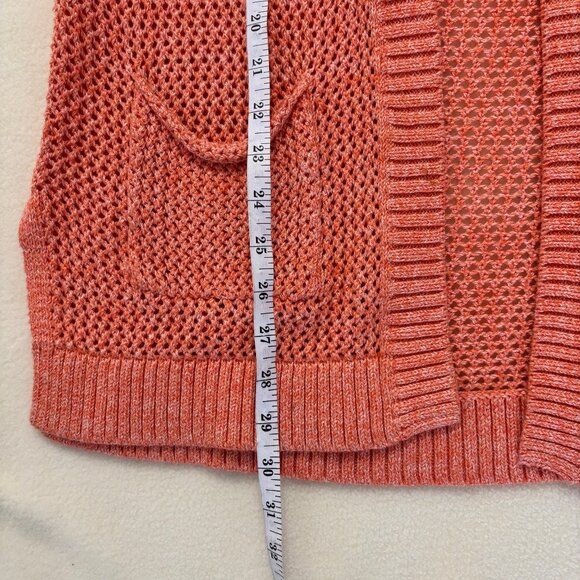 GAP Coral Open Knit Lightweight Cardigan Sweater -  Size Small - Picture 3 of 7